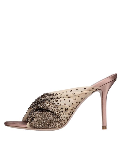 Mules Mariel Tulle in tessuto e strass GEDEBE | MARIEL TULLE-CRYSTALROSA-MARRONE